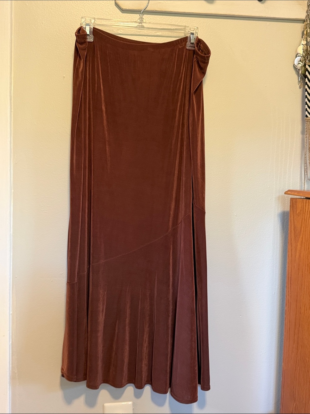 Women’s Brown Maxi Skirt - Flowing Everyday Elegance